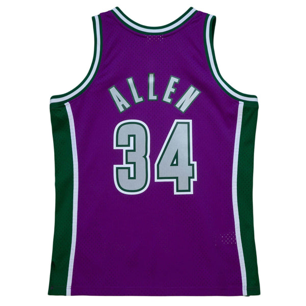 Mens Mitchell & Ness NBA SWINGMAN JERSEY - MILWAUKEE BUCKS 2001 RAY ALLEN