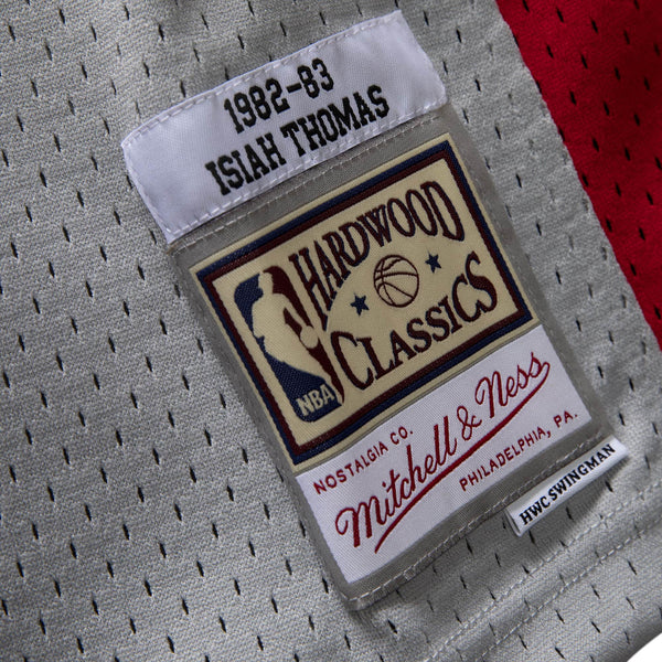 Mens Mitchell & Ness NBA SWINGMAN JERSEY- DETROIT PISTONS 82 ISIAH THOMAS