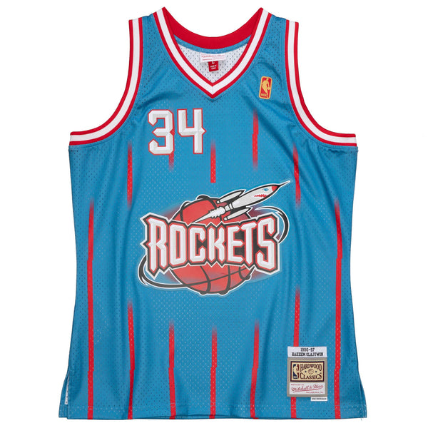 Mens Mitchell & Ness NBA Reload 2.0 Swingman Jersey Rockets 1996 Hakeem Olajuwon