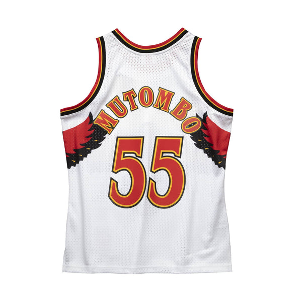 MITCHELL & NESS NBA SWINGMAN JERSEY ATLANTA HAWKS 96 DIKEMBE MUTOMBO