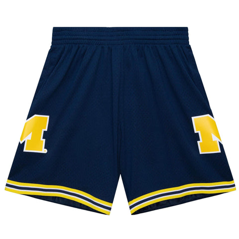 MITCHELL & NESS NCAA ROAD SHORTS MICHIGAN WOLVERINES 1991