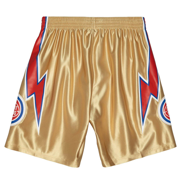 MITCHELL & NESS NBA 75TH GOLD SWINGMAN SHORTS DETROIT PISTONS 1978