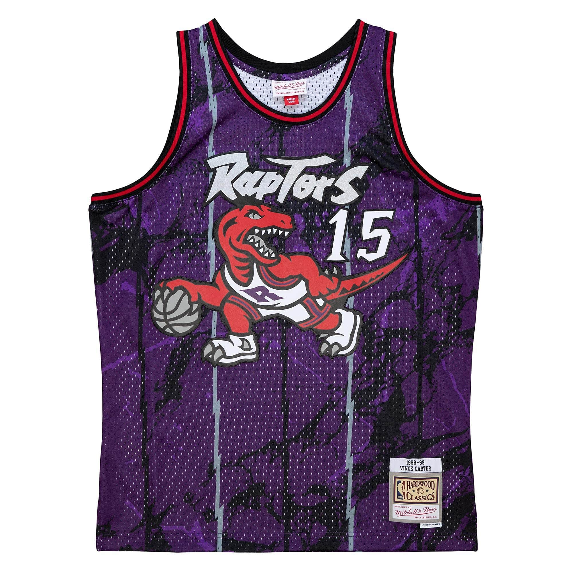 MITCHELL & NESS NBA TEAM MARBLE SWINGMAN JERSEY TORONTO RAPTORS 1998 VINCE CARTER