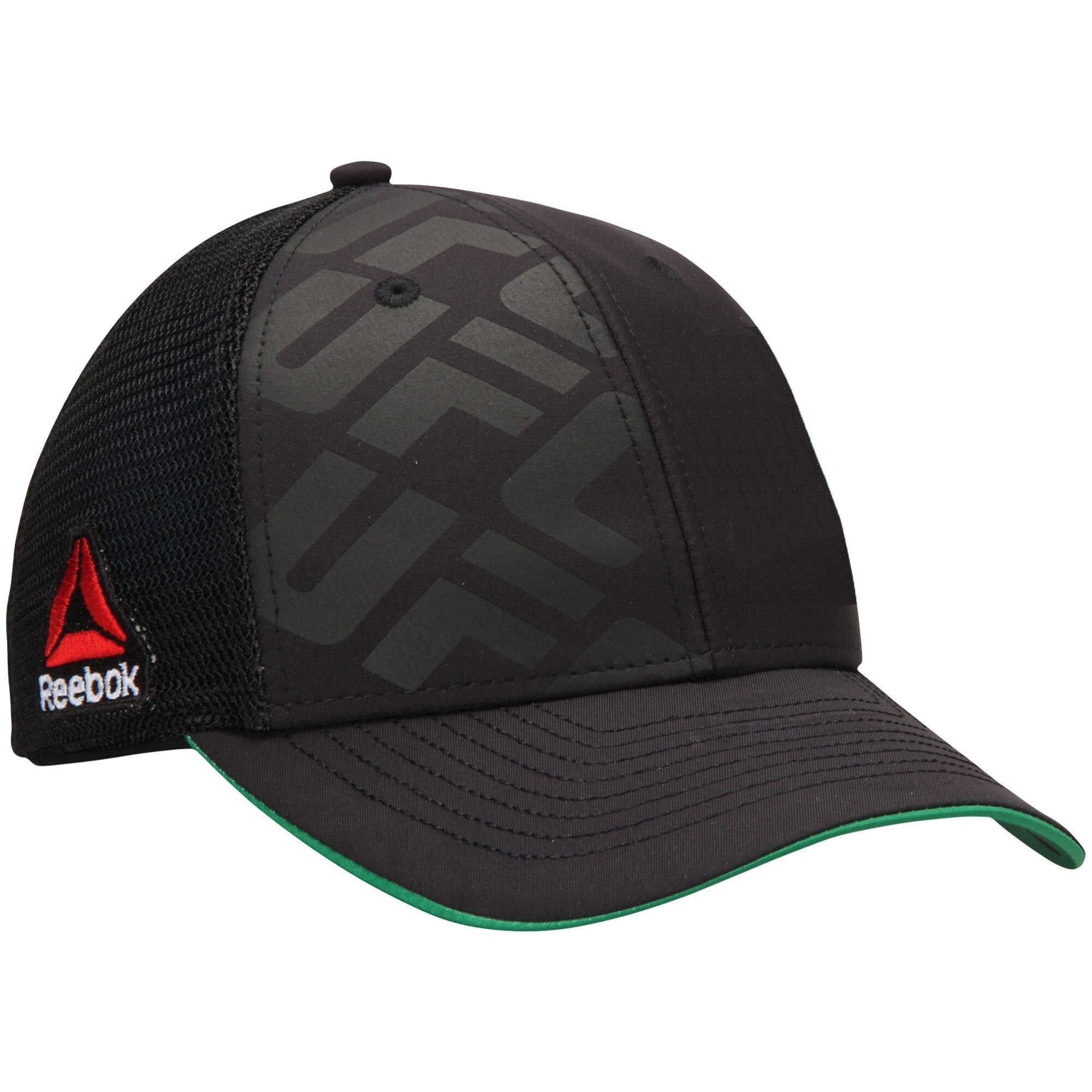 [VR57Z] UFC Meshback Trucker Snapback Hat - Black | Green
