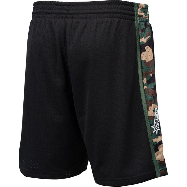 Mens Mitchell & Ness NBA Straight Fire Camo Swingman Shorts 94 San Antonio Spurs - sneakAR