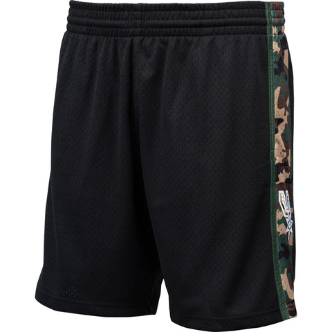 Mens Mitchell & Ness NBA Straight Fire Camo Swingman Shorts 94 San Antonio Spurs - sneakAR