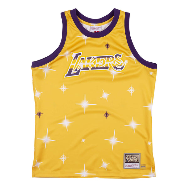 Mens Mitchell & Ness NBA Airbrush Knit Jersey Los Angeles Lakers