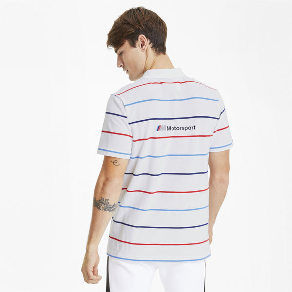 [596100-02] Mens Puma BMW Motorsport Striped Polo