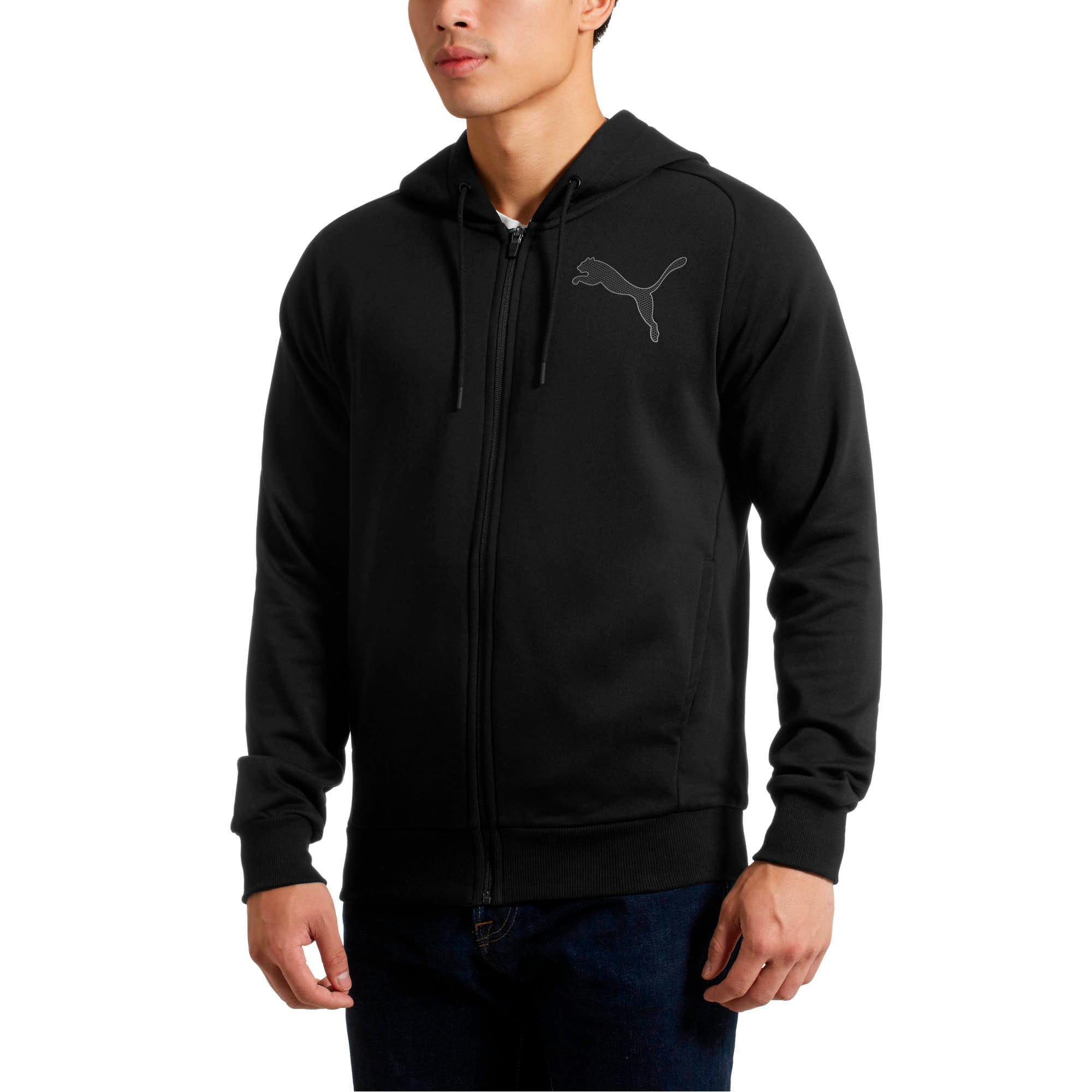 [852357-01] Mens Puma P48 MODERN SPORT FULL ZIP HOODY FLEECE