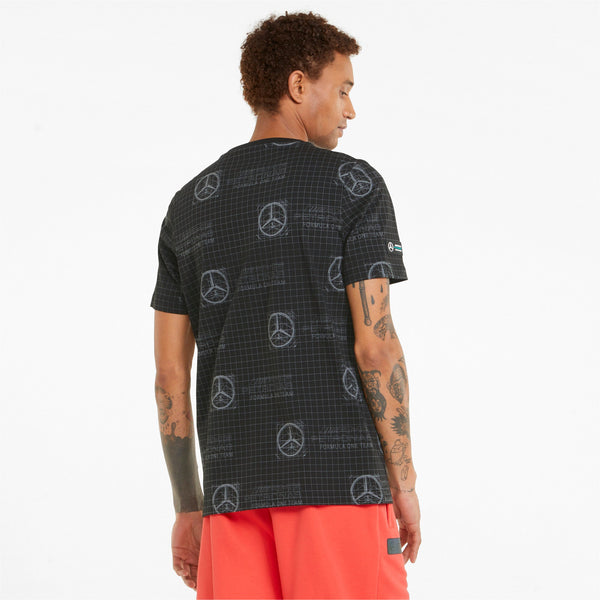 [533692-01] Mens Puma MAPF1 MERCEDES AOP LOGO TEE