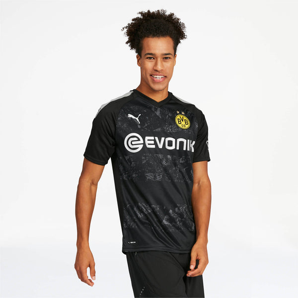 [755745-12] Mens Puma BVB Away Shirt Replica - Evonik & Opel Logo